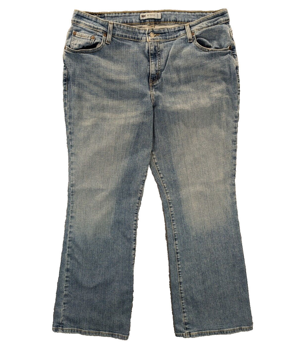 Levi's 580 Jeans Womens 20W Blue Boot Cut High-Rise Light Wash Cotton Denim